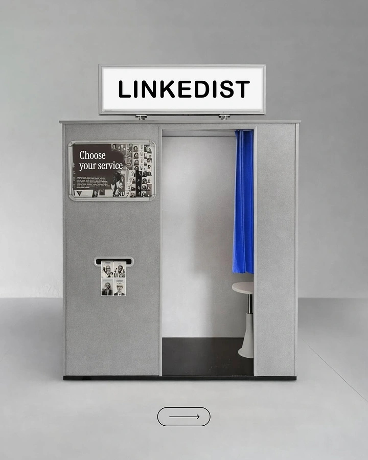 Photo Booth Rentals creative ad: Photo booth as service storefront