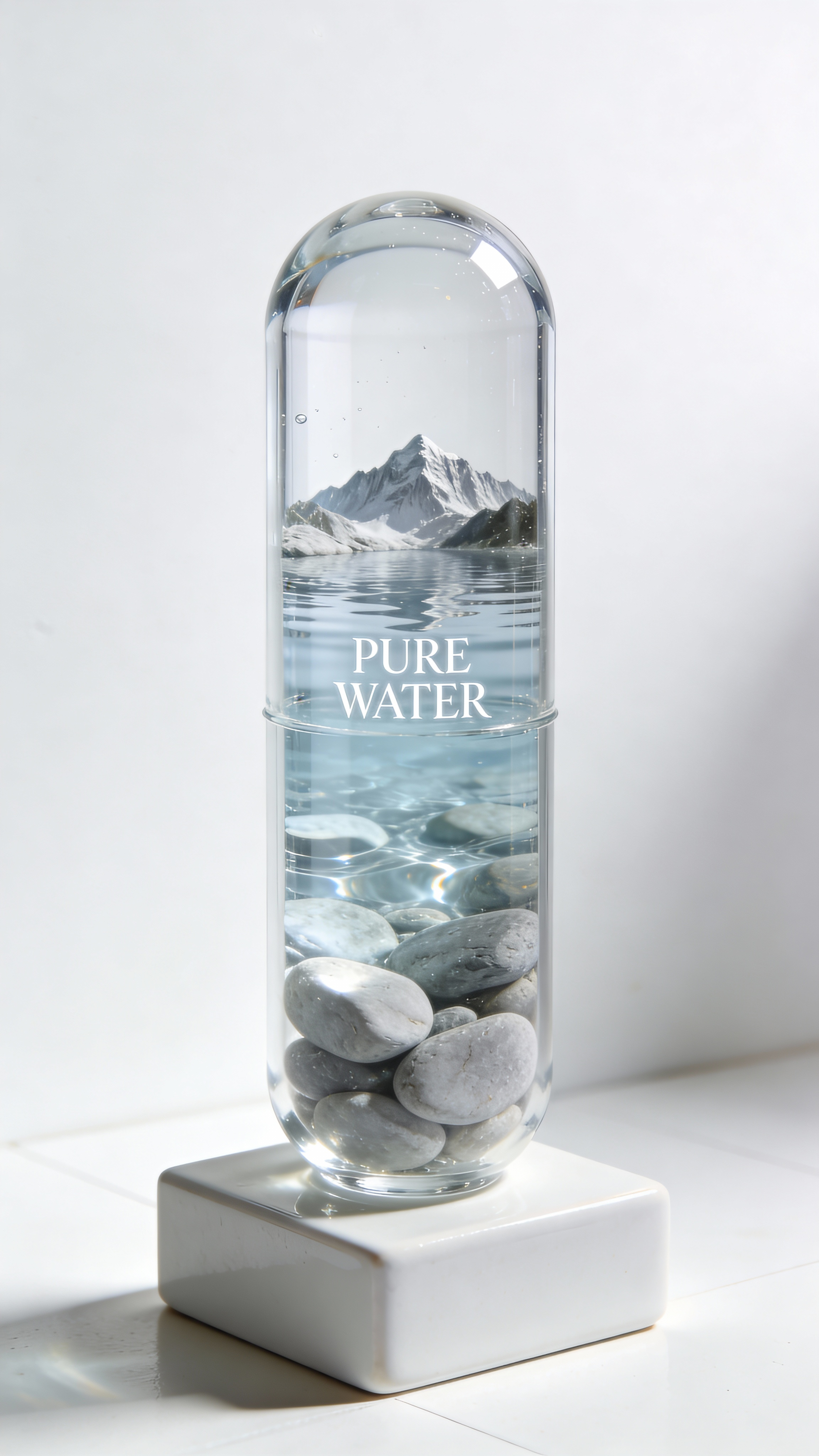 Story: Mountain landscape contained in bottle