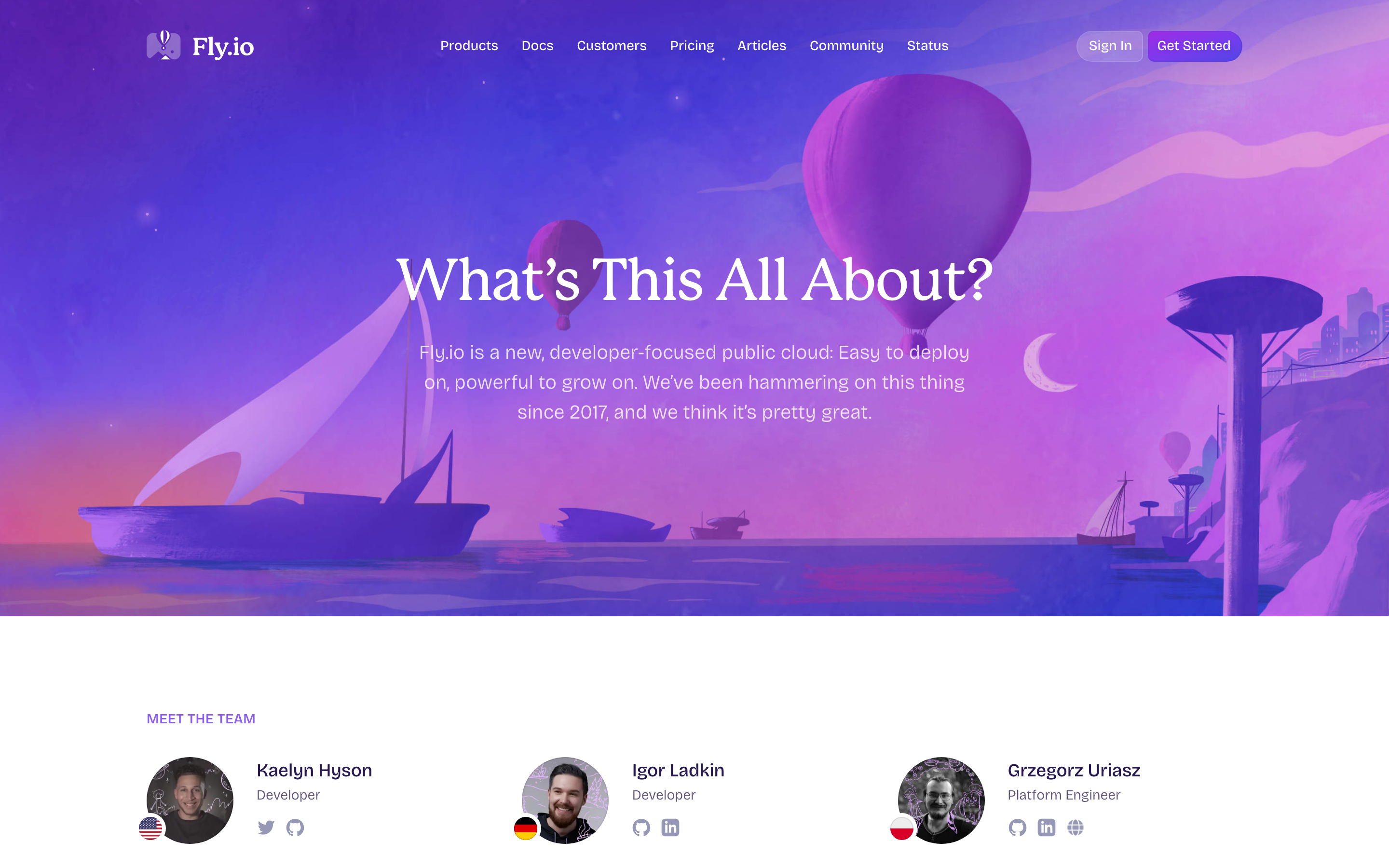 Fly.io about page