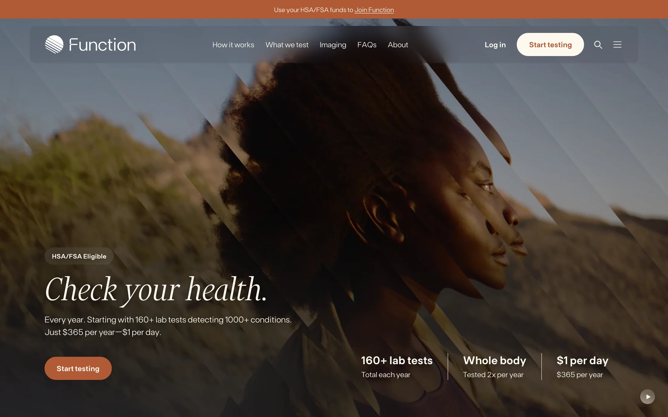 Function Health website color scheme
