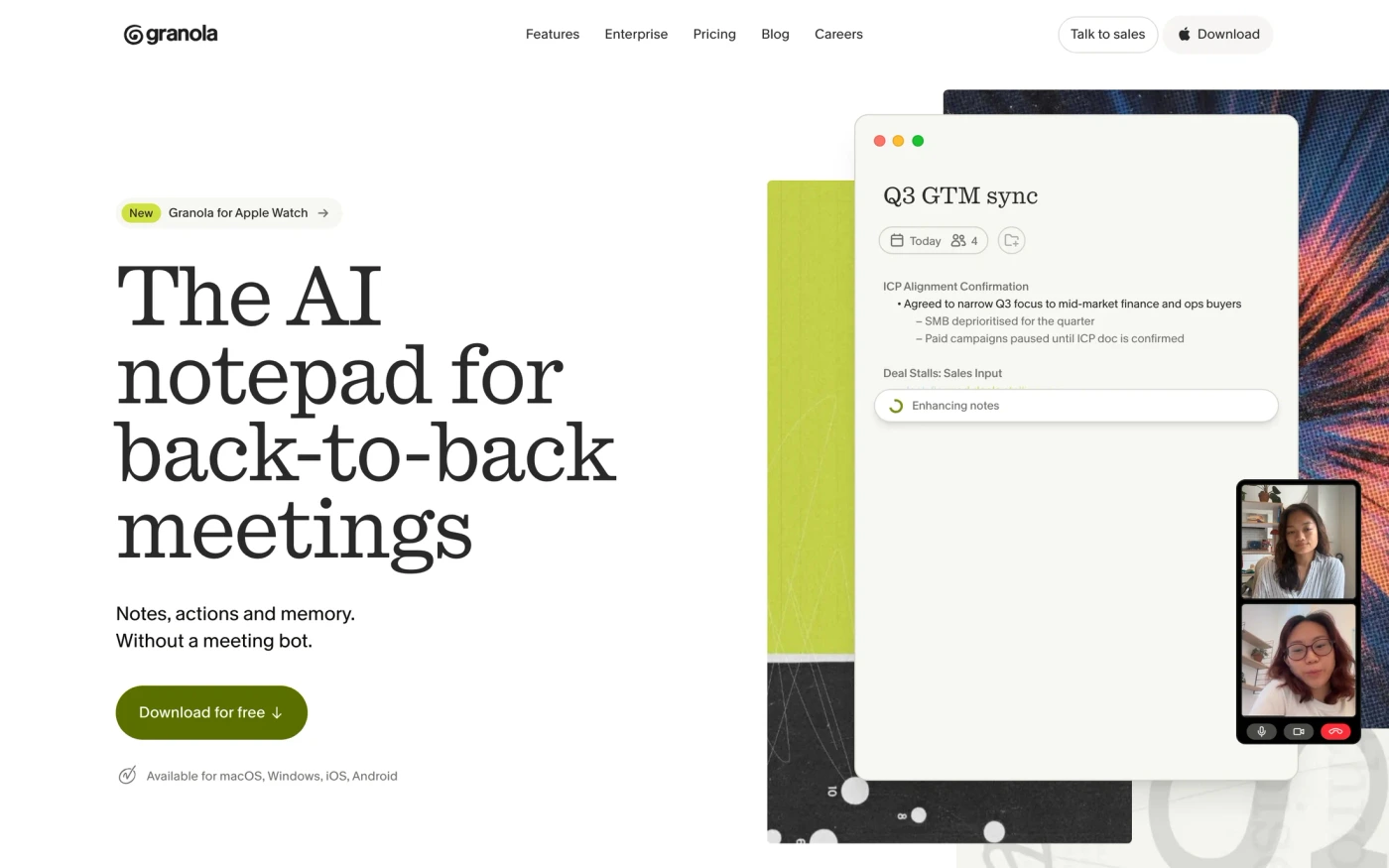 Granola website