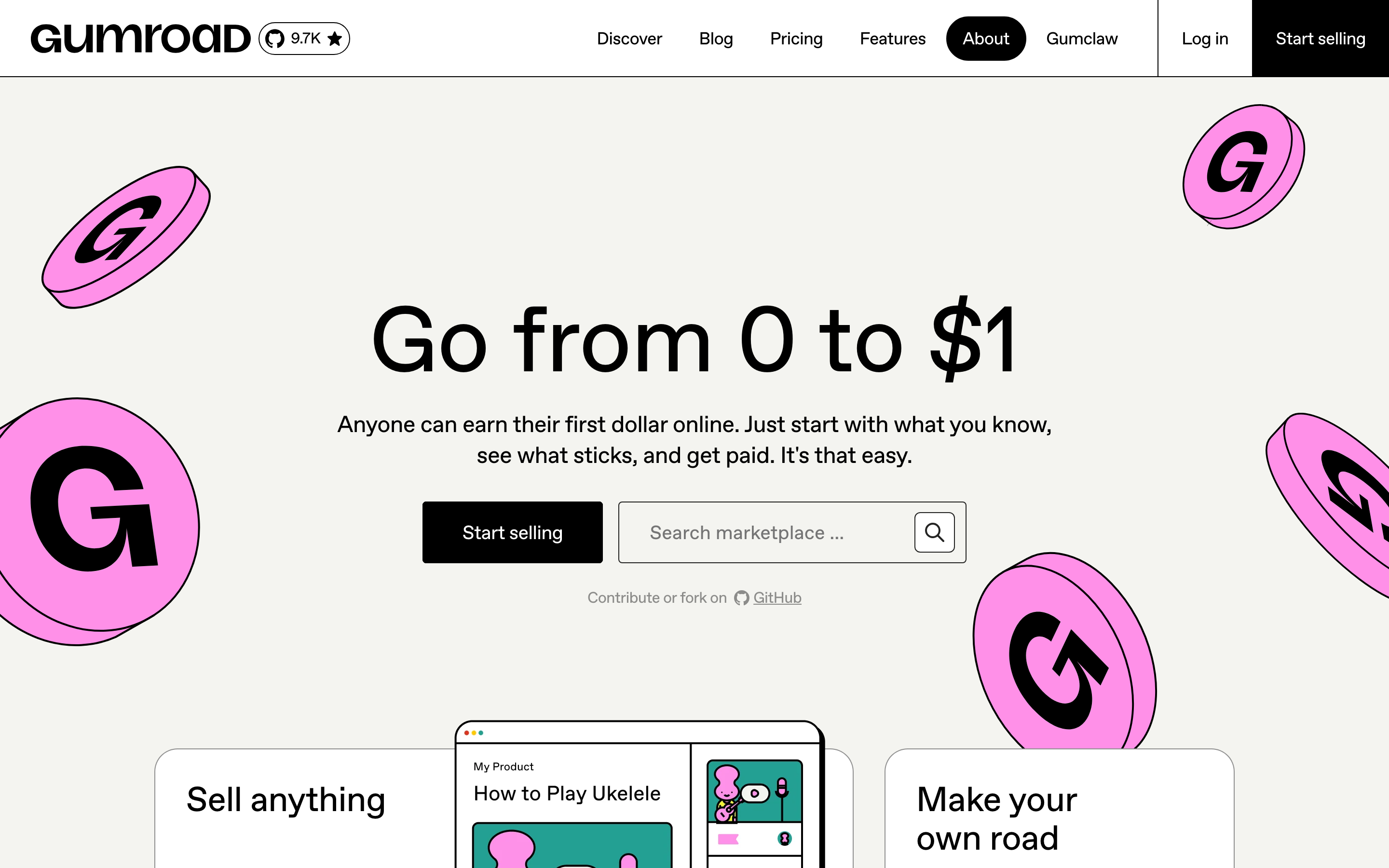 Gumroad about page