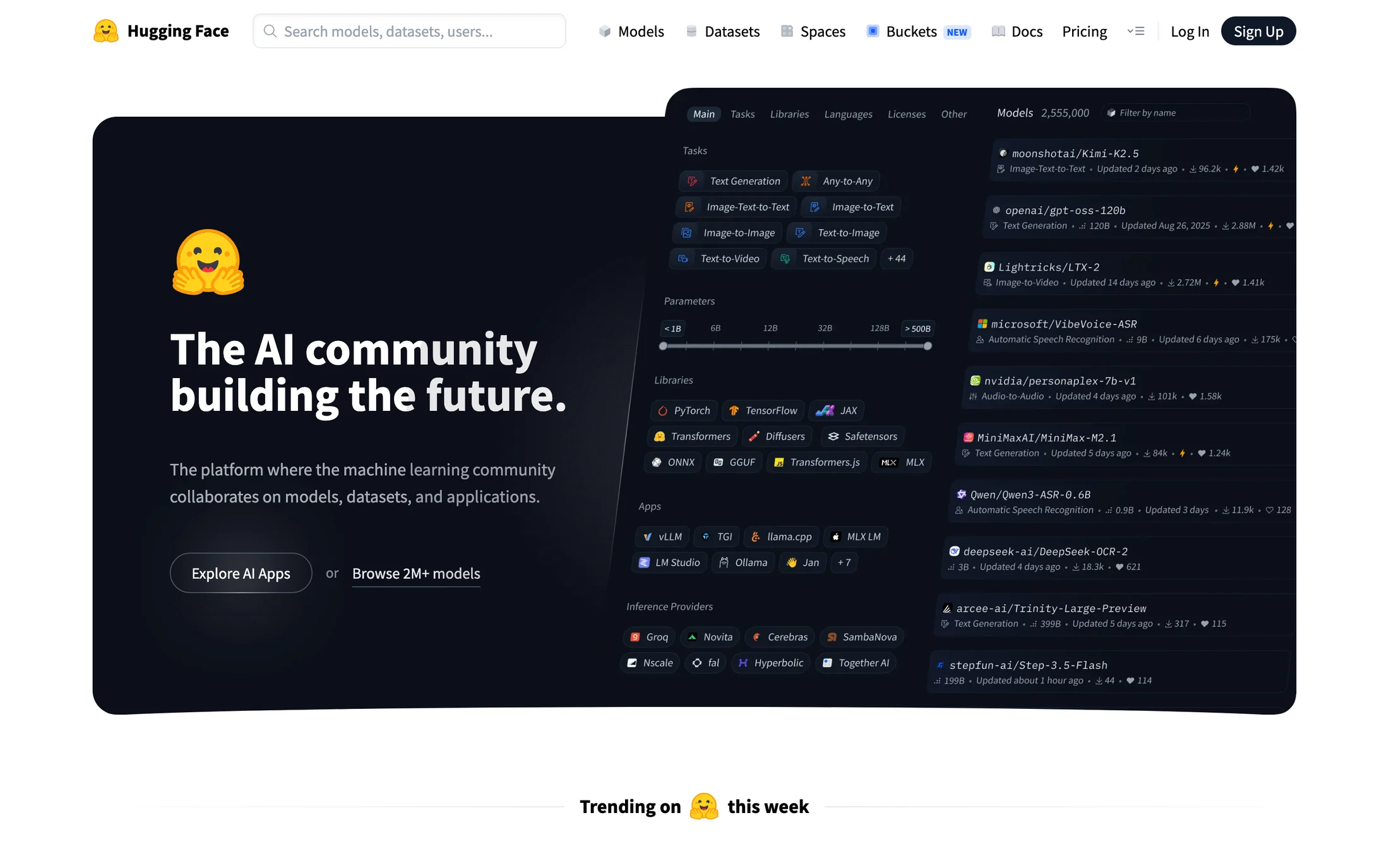 Hugging Face website color scheme