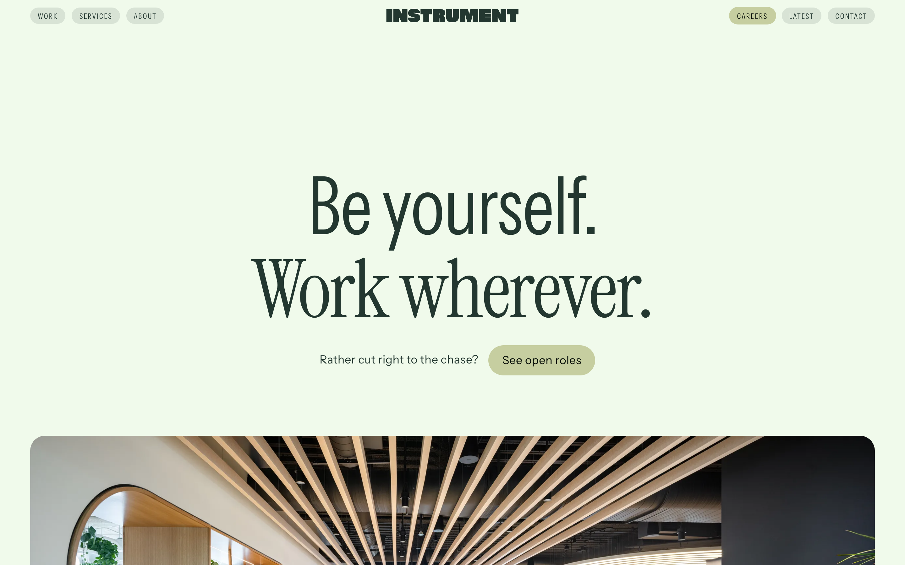 Instrument careers page