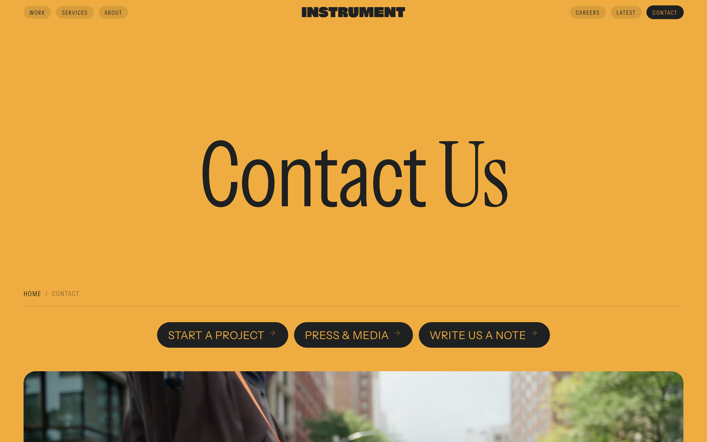 Instrument contact page