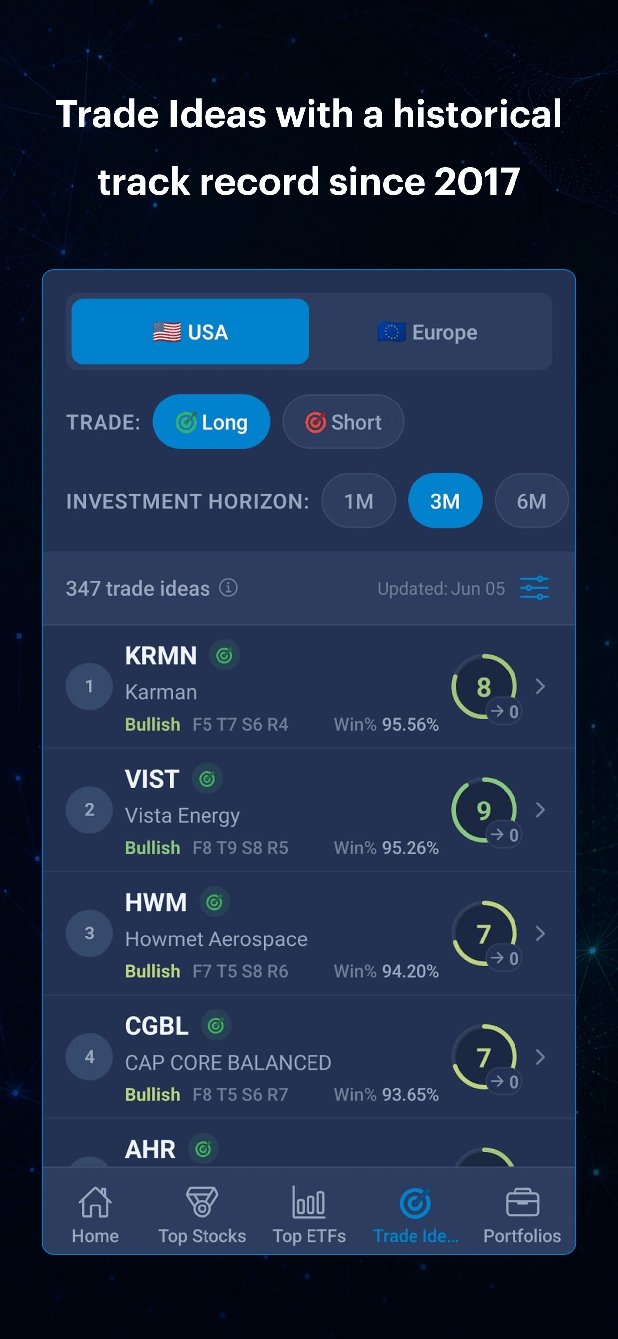 Danelfin iOS app screen 3