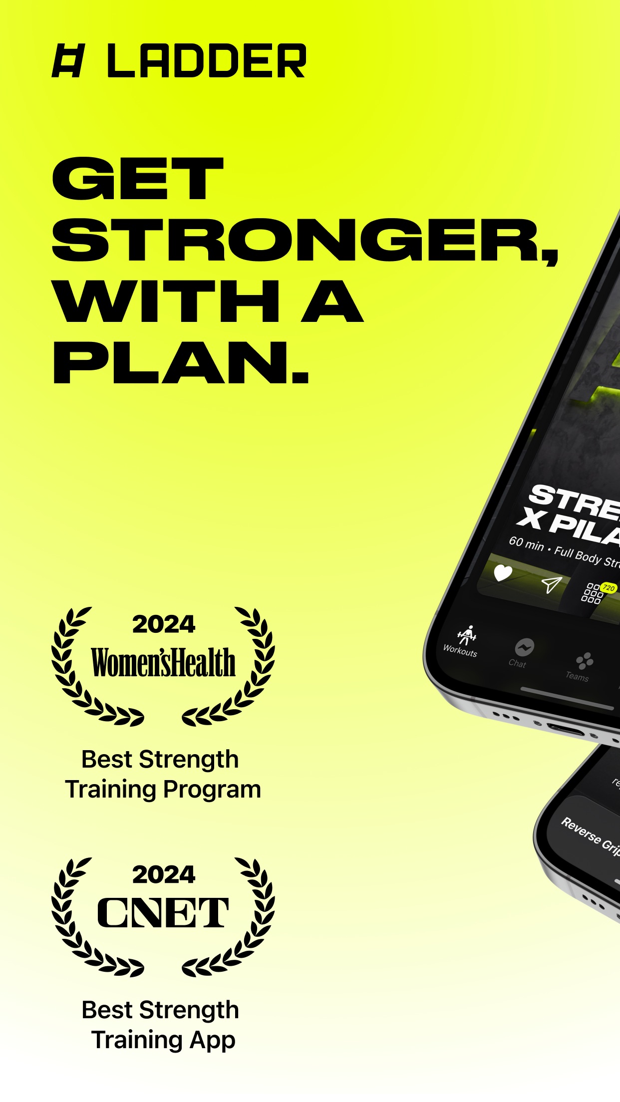 LADDER Strength Training Plans iOS app screen 1