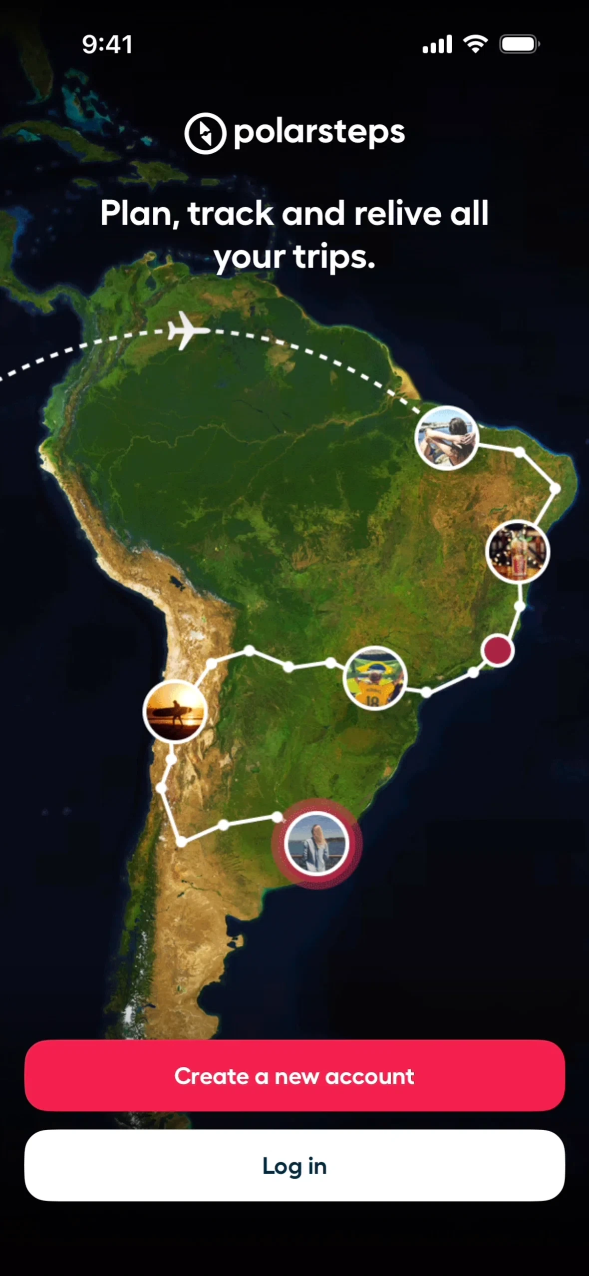 Polarsteps iOS app screen