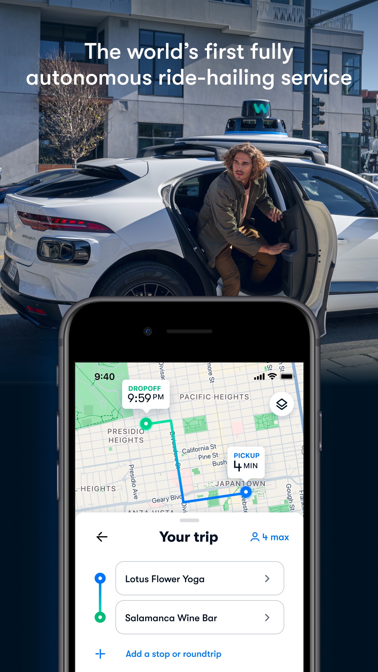 Waymo iOS app screen 1