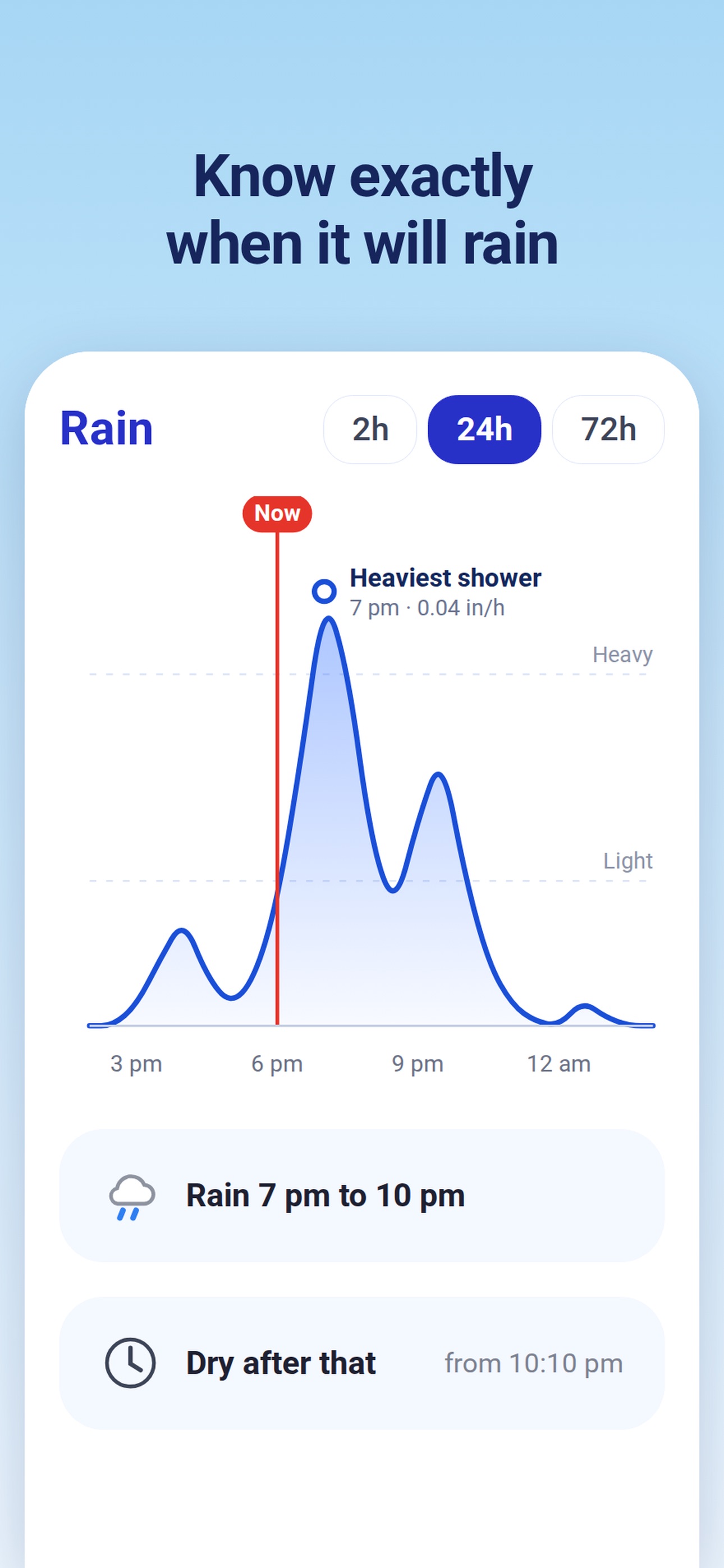 Weather & Rain Radar Forecast iOS app screen 2