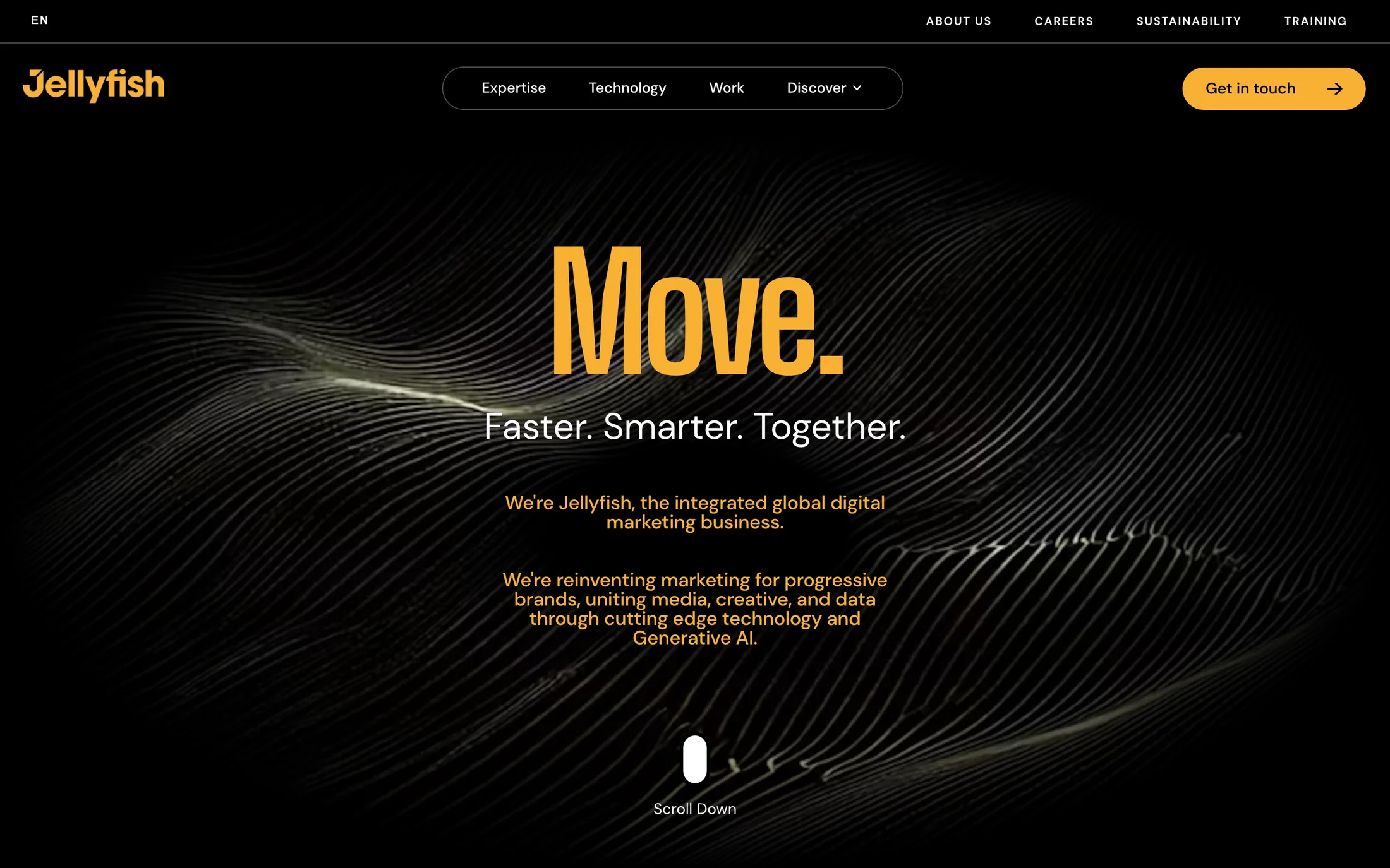 Jellyfish website color scheme