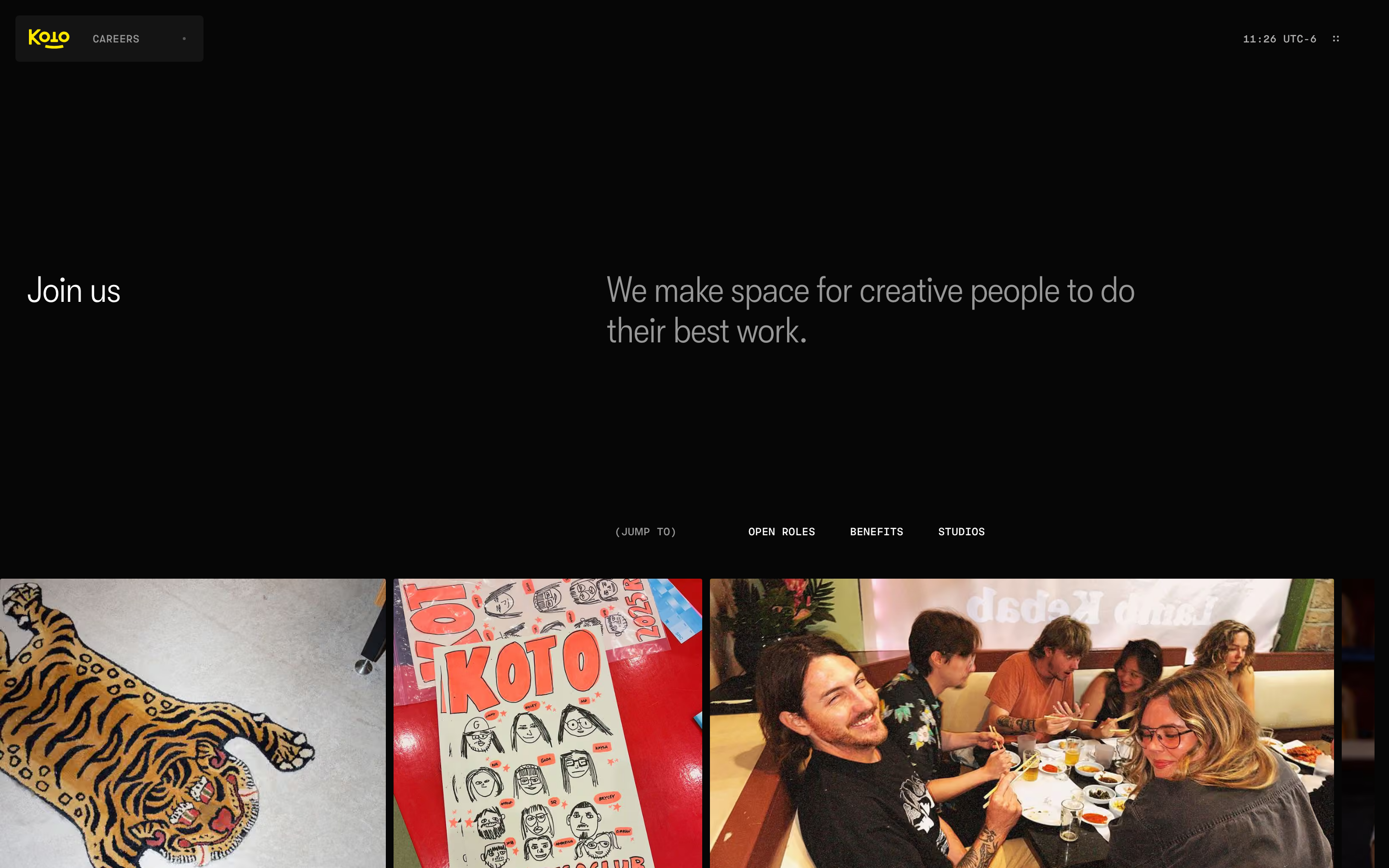 Koto careers page