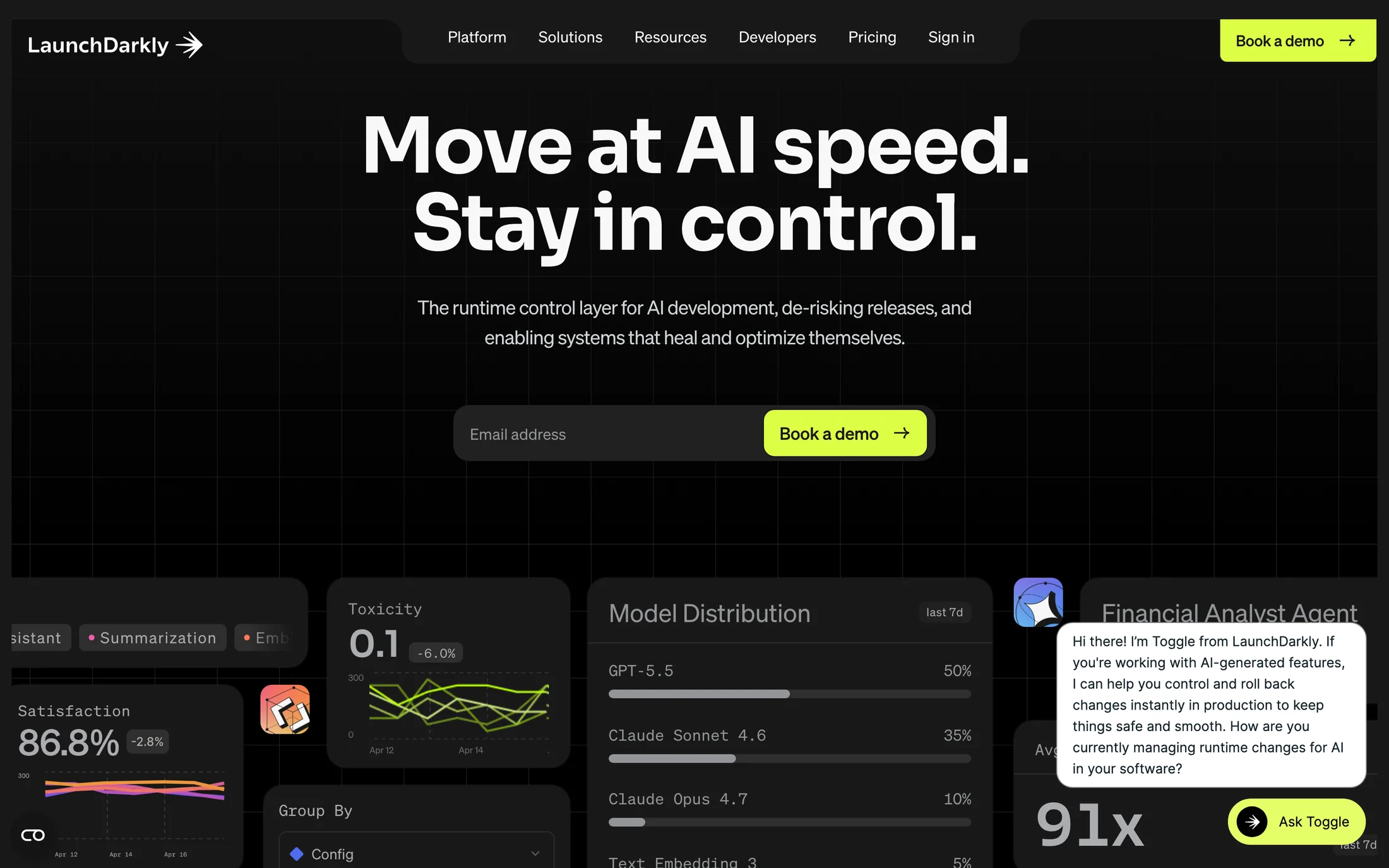LaunchDarkly website color scheme