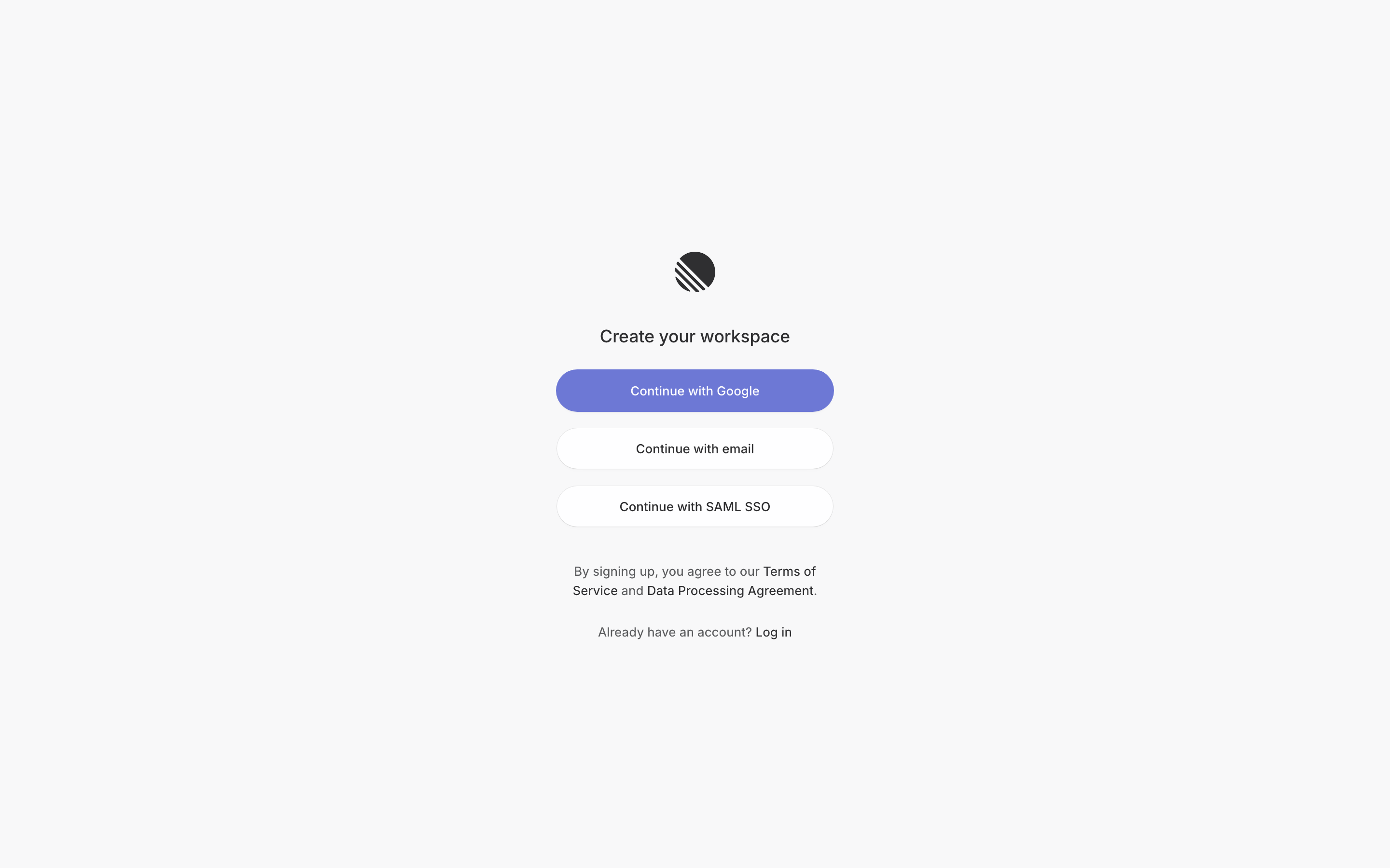 Linear signup page