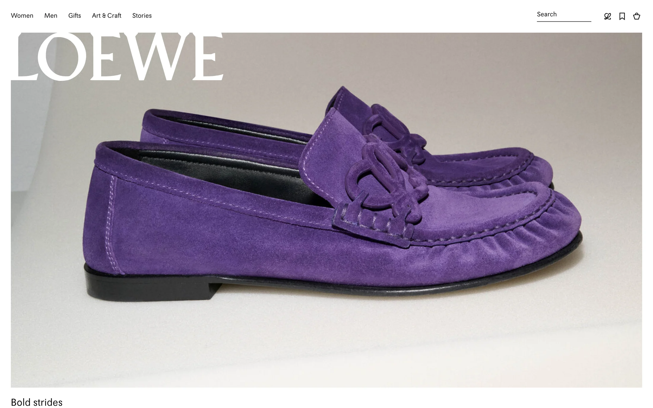 Loewe website color scheme