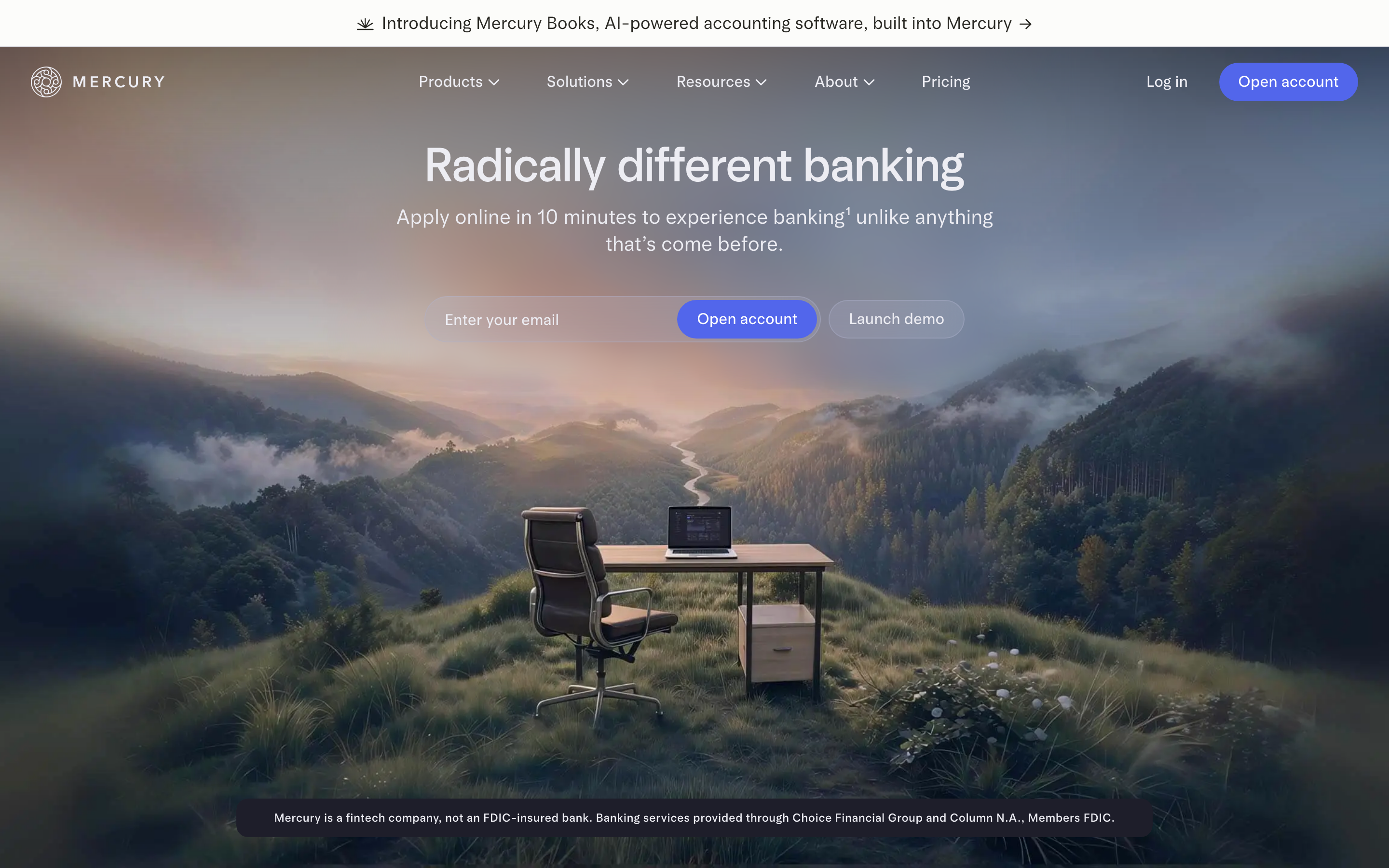 Mercury website color scheme