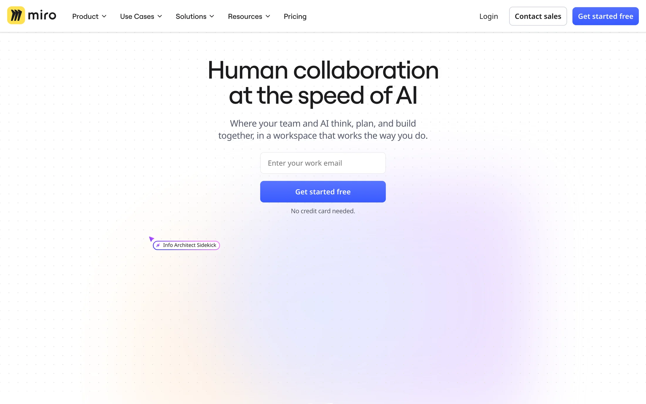 Miro website color scheme