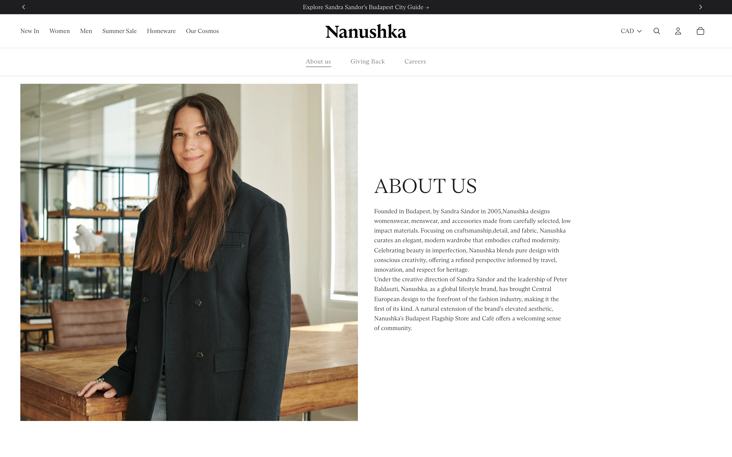 Nanushka about page