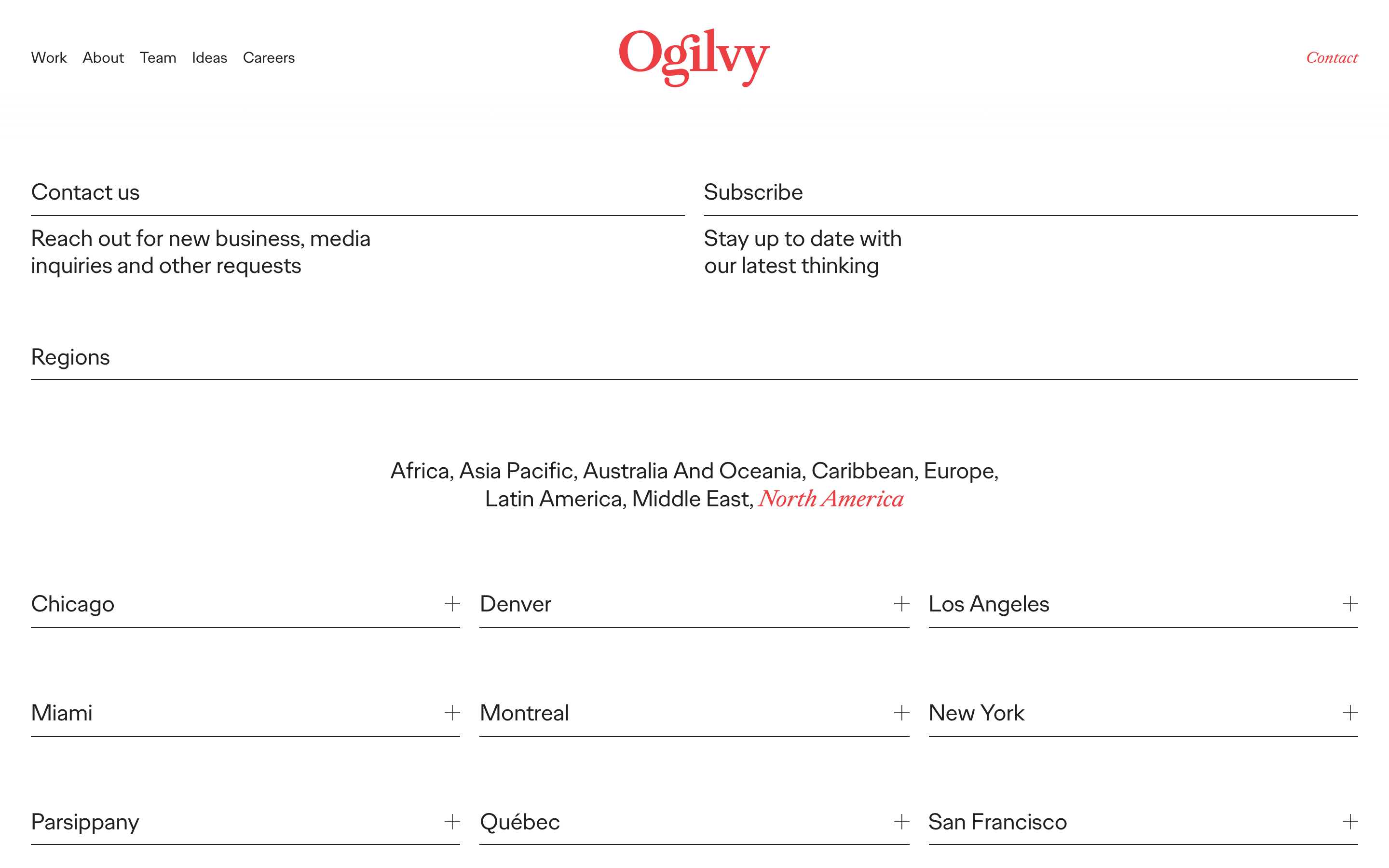 Ogilvy contact page