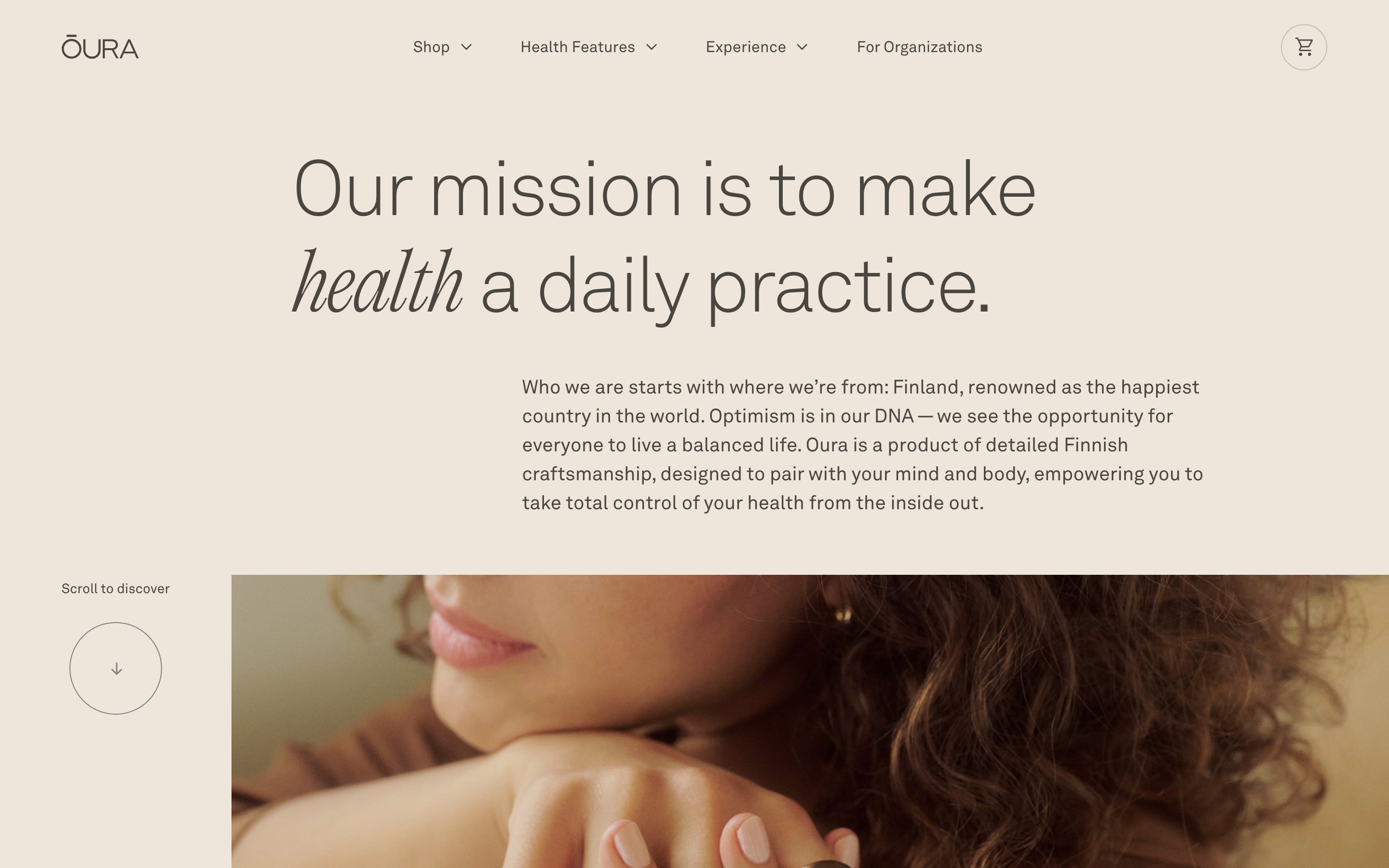Oura about page