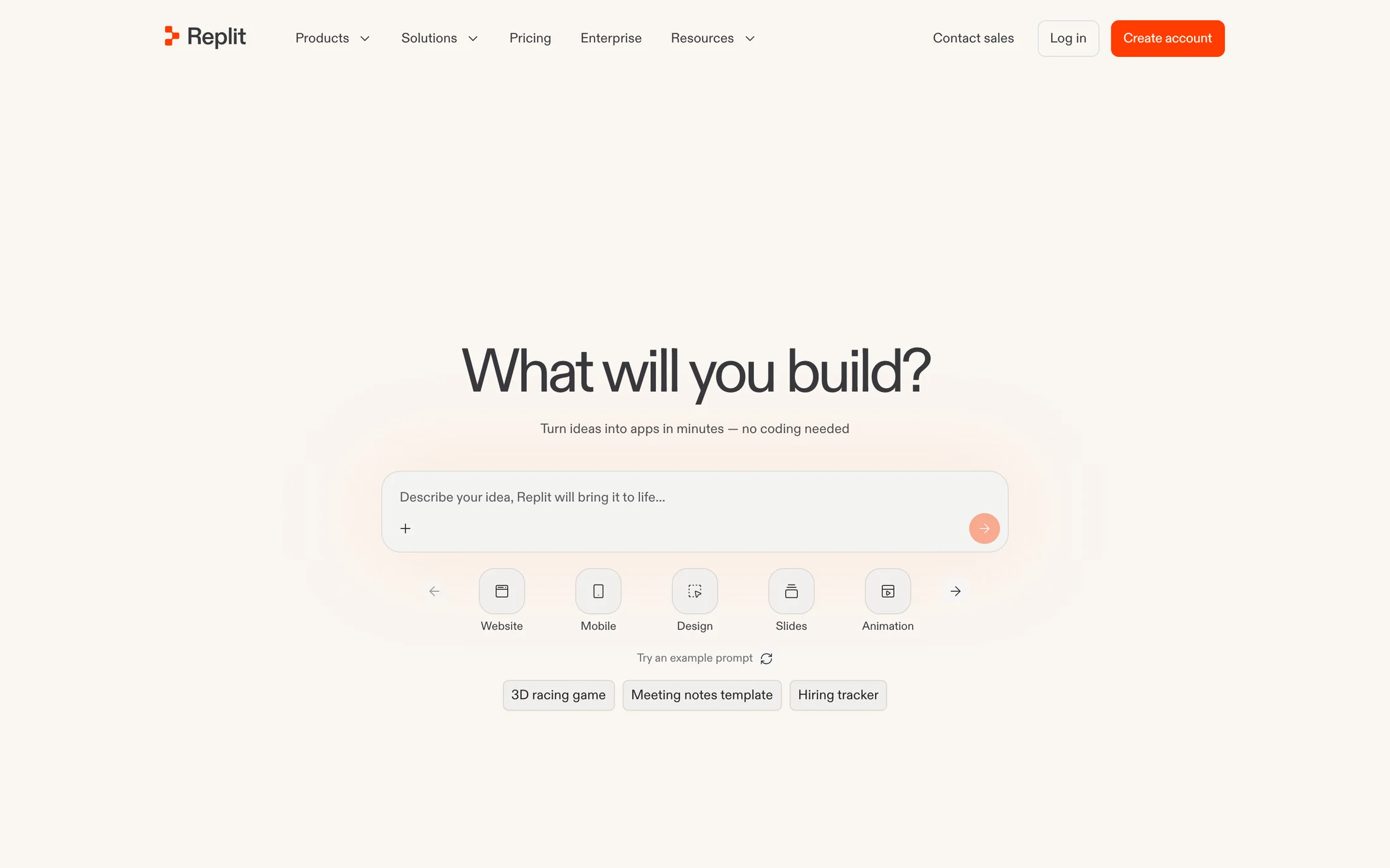 Replit website color scheme
