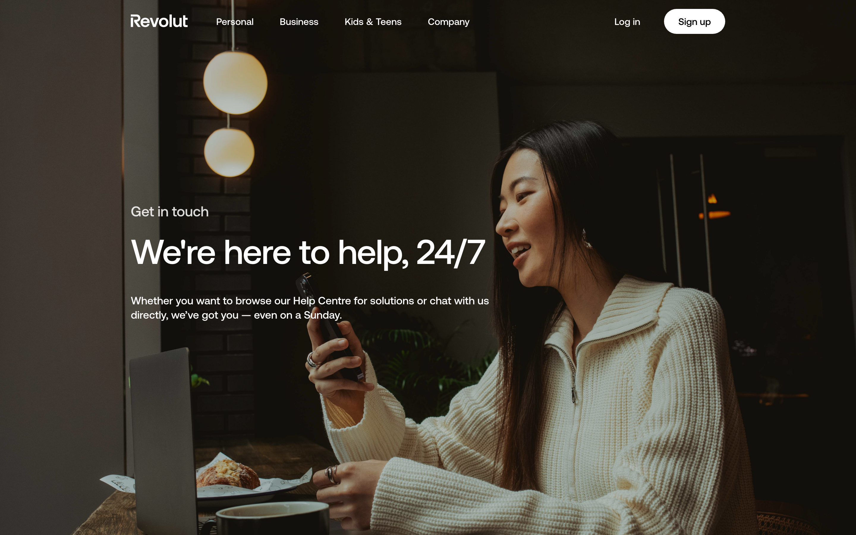 Revolut contact page