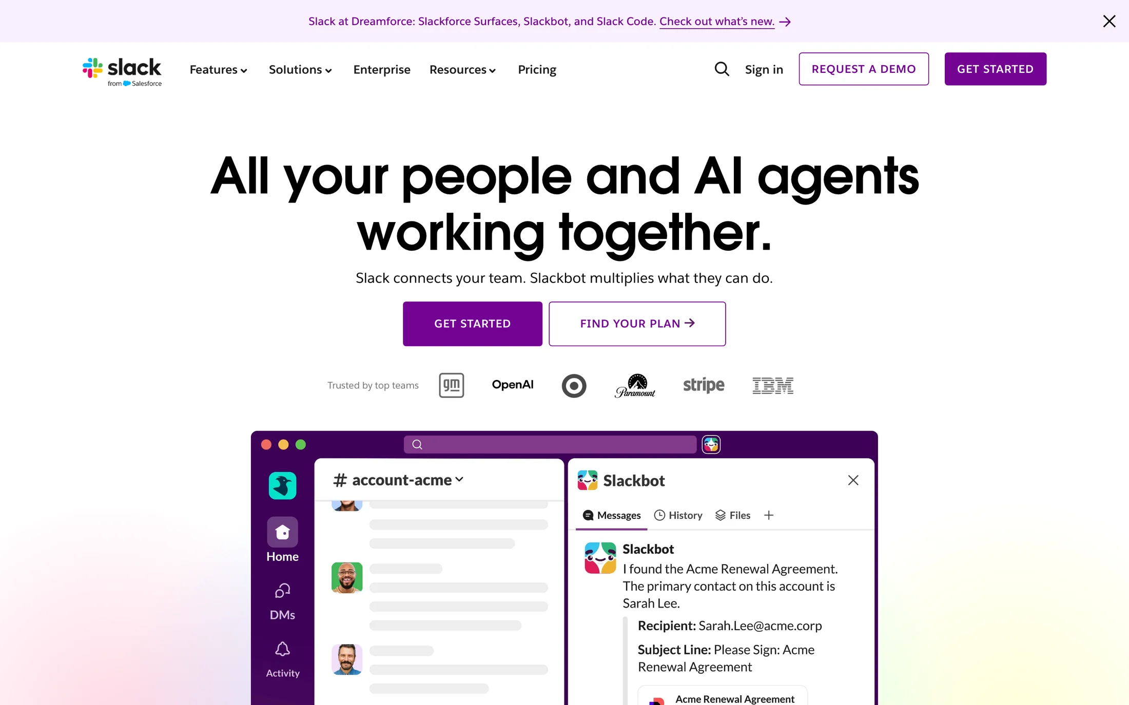 Slack website color scheme