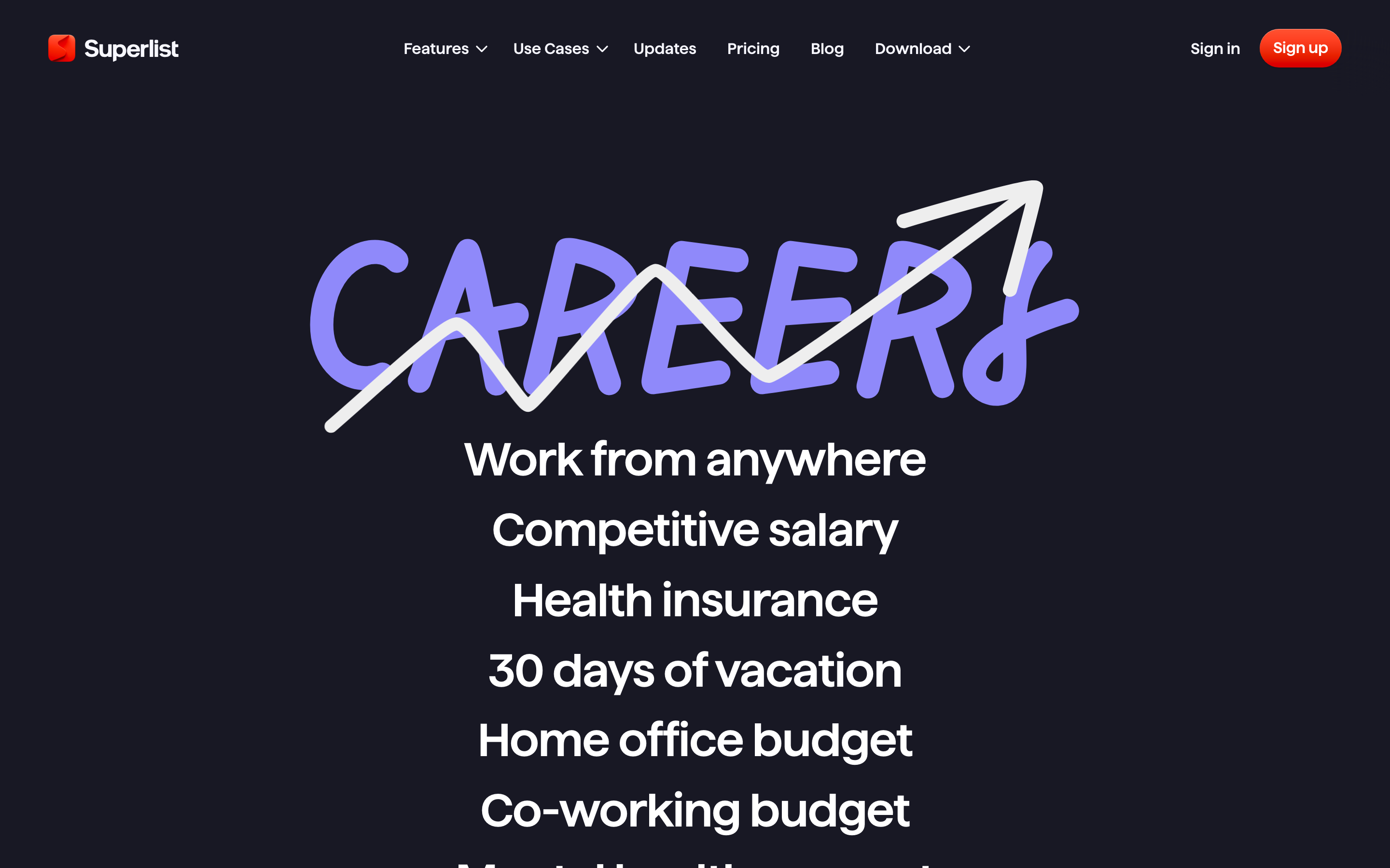 Superlist careers page
