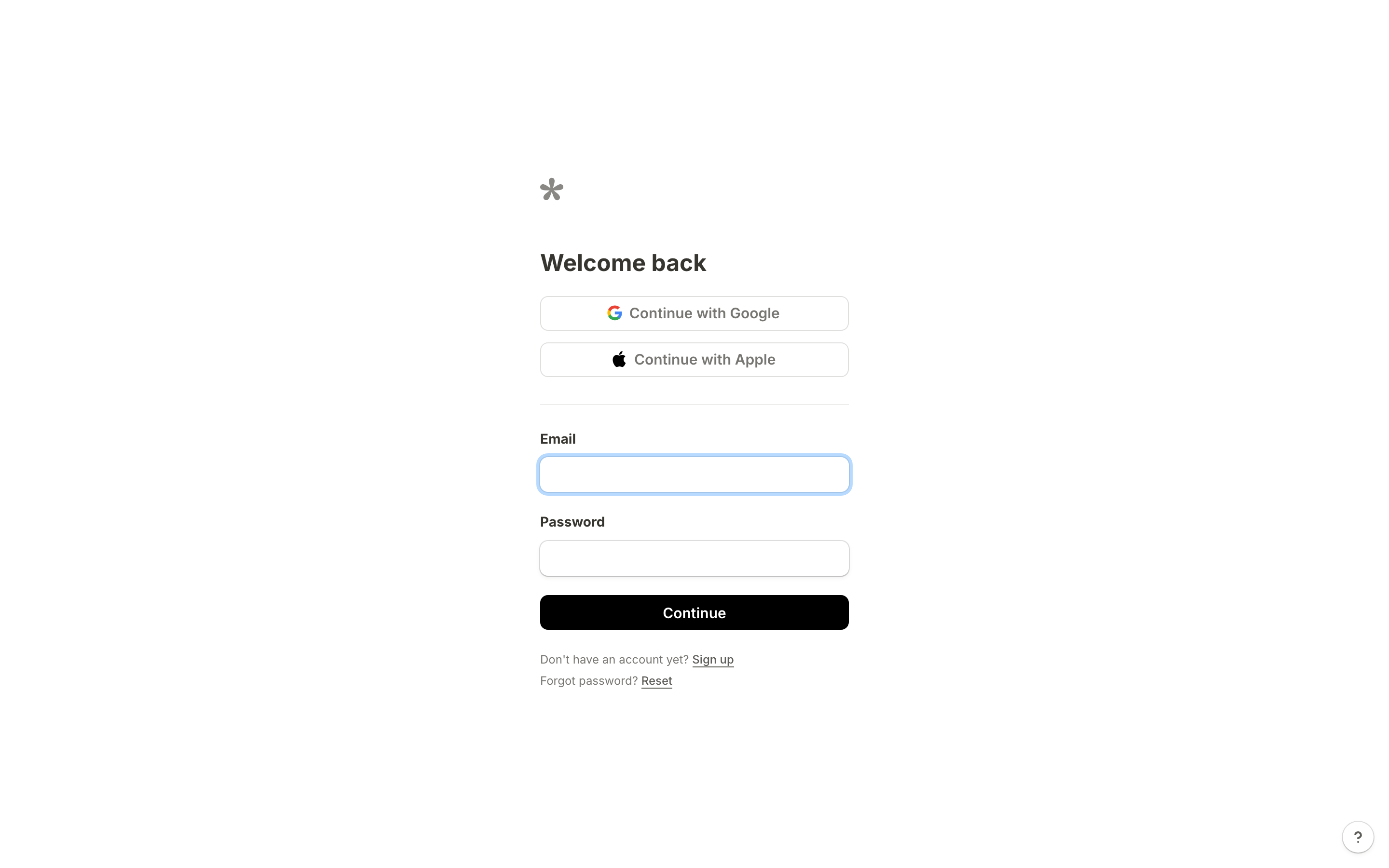 Tally login page