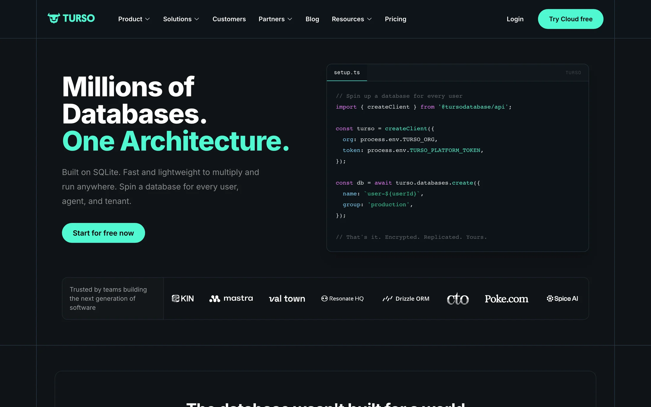 Turso website color scheme
