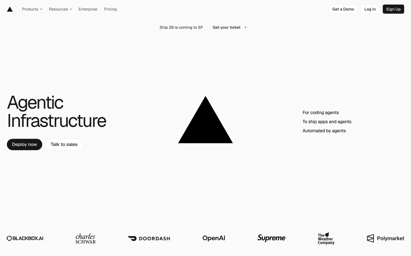 Vercel website design reference