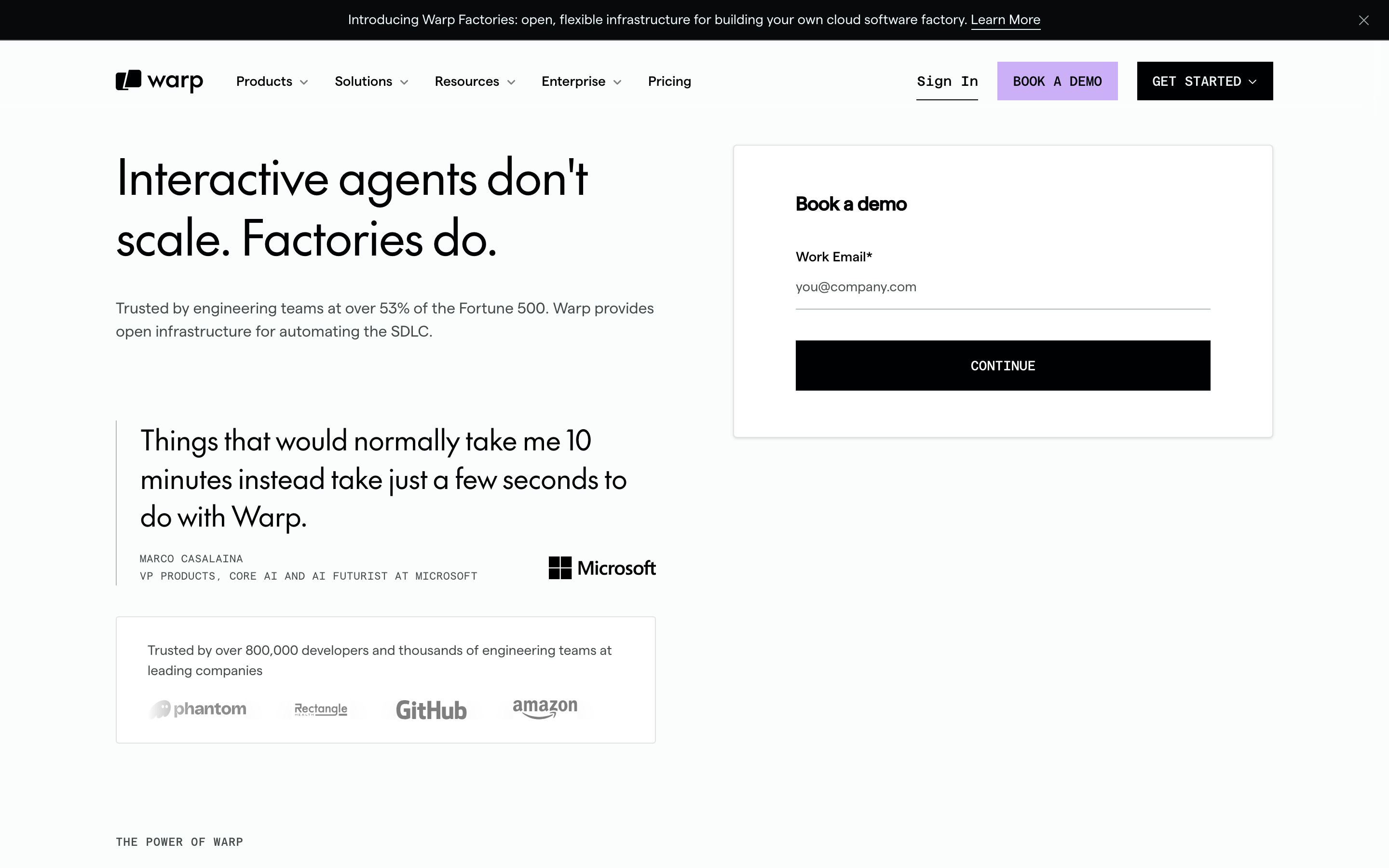 Warp contact page