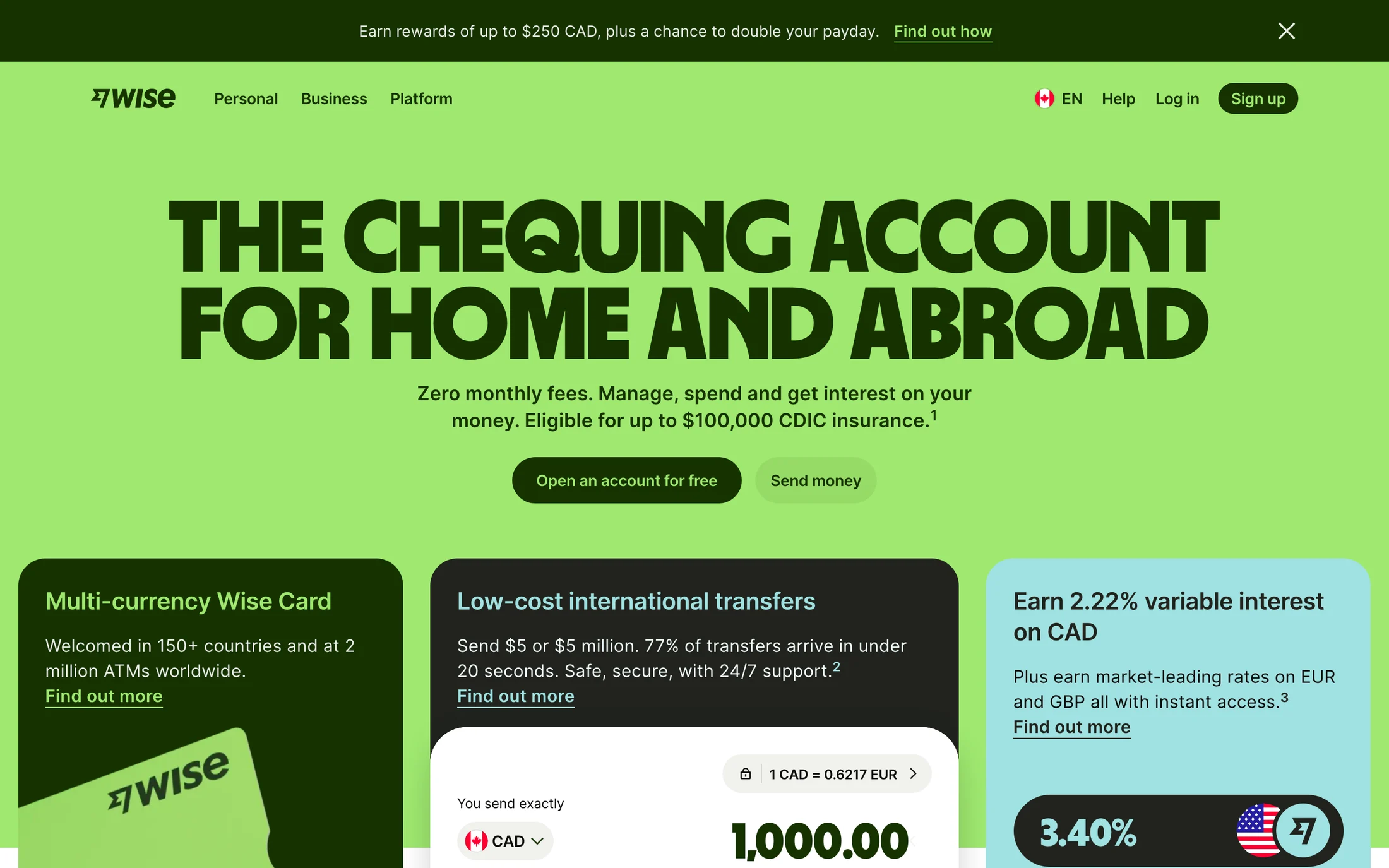 Wise website color scheme